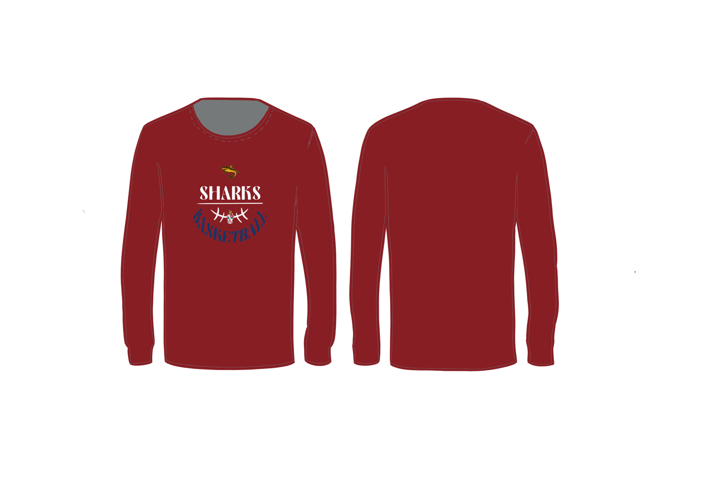 Long Sleeve Warmup Top - Red